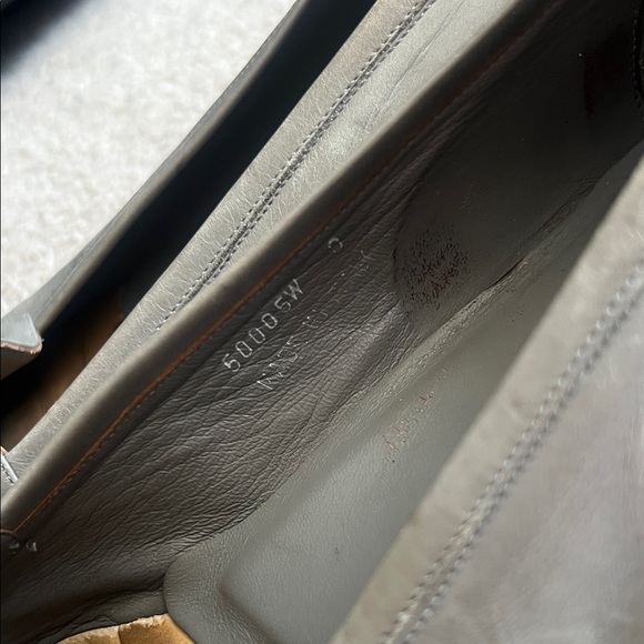 Vintage Christian Dior Tassel Loafers Men’s Size 9 Taupe Leather Made in Italy - Picture 3 of 11